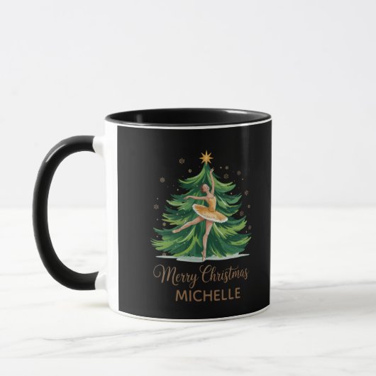 Personalized Ballerina ballet dancer christmas Tasse (Links)