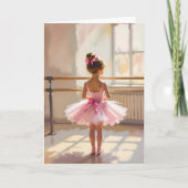 Personalized Ballet Birthday + Coloring Page Karte (Vorderseite)