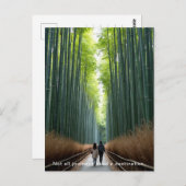 Personalized Bamboo Forest Walk Postkarte (Vorne/Hinten)