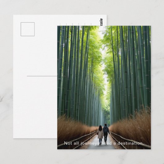 Personalized Bamboo Forest Walk Postkarte (Vorne/Hinten)