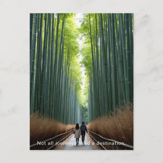 Personalized Bamboo Forest Walk Postkarte (Vorderseite)