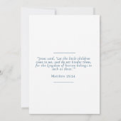 Personalized Baptism Ceremony Baby Boy  Einladung (Rückseite)