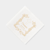 Personalized Baptism Floral Cross Servietten Mit Folie (Rechts)