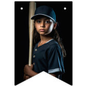 Personalized Baseball Bow Birthday Wimpelkette (Erste Fahne)