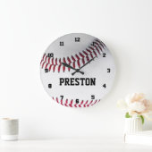 Personalized Baseball Clock Große Wanduhr (Zuhause)