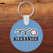 Personalized baseball keychain for kids name schlüsselanhänger (Vorderseite)
