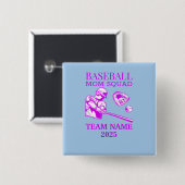 Personalized baseball mom  button (Vorne & Hinten)