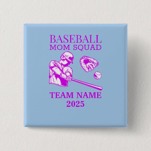 Personalized baseball mom  button (Vorderseite)
