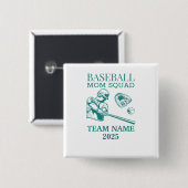 Personalized baseball mom  button (Vorne & Hinten)