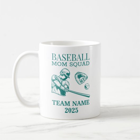 Personalized baseball mom  kaffeetasse (Links)