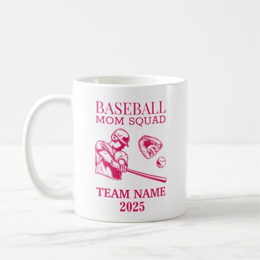 Personalized baseball mom  kaffeetasse (Links)