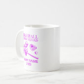 Personalized baseball mom  kaffeetasse (Vorderseite Links)