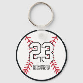 Personalized Baseball Player Name & Number Schlüsselanhänger (Vorderseite)