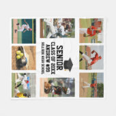Personalized Baseball Senior Class Of Graduation Fleecedecke (Vorderseite (Horizontal))