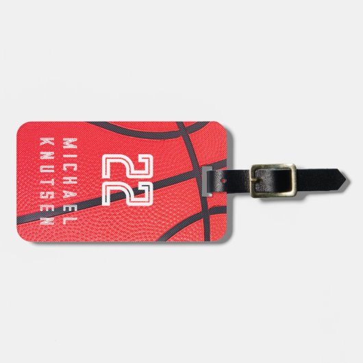 Personalized Basketball Gepäckanhänger (Vorderseite horizontal)
