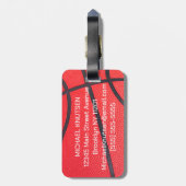 Personalized Basketball Gepäckanhänger (Rückseite vertikal)