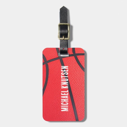 Personalized Basketball Gepäckanhänger (Vorderseite vertikal)