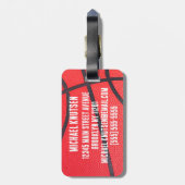 Personalized Basketball Gepäckanhänger (Rückseite vertikal)