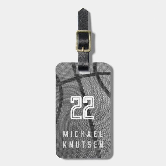 Personalized Basketball Gepäckanhänger (Vorderseite vertikal)