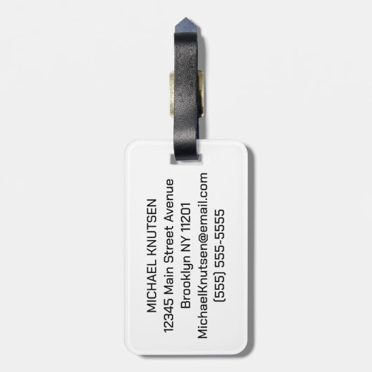 Personalized Basketball Gepäckanhänger (Rückseite vertikal)