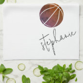 Personalized Basketball Geschirrtuch (Gefaltet)