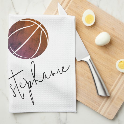 Personalized Basketball Geschirrtuch (Viertel Falte)