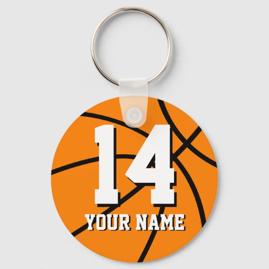 Personalized basketball keychain | name and number schlüsselanhänger (Vorderseite)