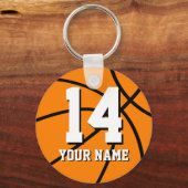 Personalized basketball keychain | name and number schlüsselanhänger (Vorderseite)