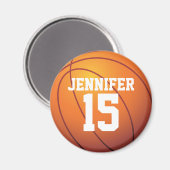 Personalized Basketball Magnet (Vorderseite/Rückseite)