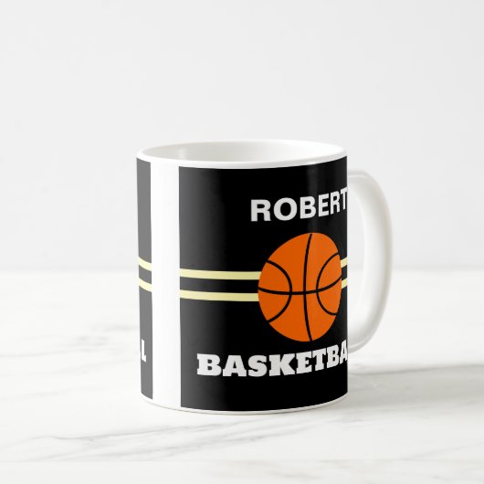 Personalized Basketball Mug Kaffeetasse (VorderseiteRechts)