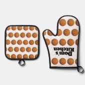 Personalized Basketball Ofenhandschuh & Topflappen-Set (Vorderseite)