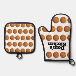 Personalized Basketball Ofenhandschuh & Topflappen-Set