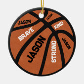 Personalized Basketball Ornament Add Your Name (Vorne)