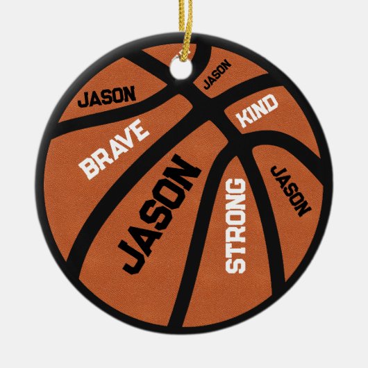 Personalized Basketball Ornament Add Your Name (Vorne)
