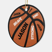 Personalized Basketball Ornament Add Your Name (Links)
