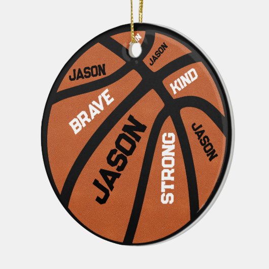 Personalized Basketball Ornament Add Your Name (Links)