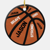 Personalized Basketball Ornament Add Your Name (Hinten)
