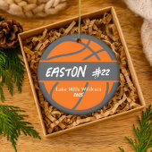 Personalized Basketball Player Name Year Christmas Keramik Ornament