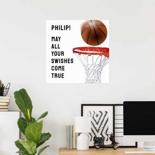 Personalized Basketball Poster (Heimbüro)