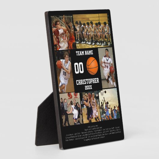 Personalized Basketball Senior Night Commemorative Fotoplatte (Seite)