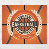 Personalized Basketball Team Player Custom Athlete Bierflaschenetikett (Einzelnes Label)