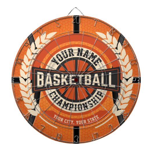 Personalized Basketball Team Player Custom Athlete Dartscheibe (vorne)