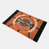 Personalized Basketball Team Player Custom Athlete Fußmatte (Schrägansicht)