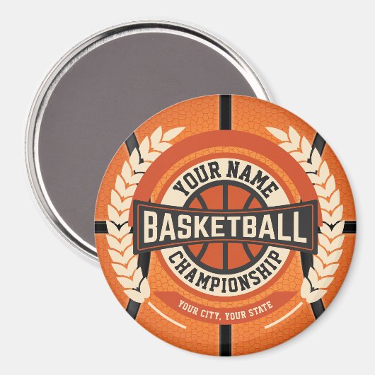 Personalized Basketball Team Player Custom Athlete Magnet (Vorderseite/Rückseite)
