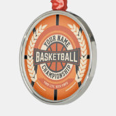 Personalized Basketball Team Player Custom Athlete Ornament Aus Metall (Links)