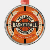 Personalized Basketball Team Player Custom Athlete Ornament Aus Metall (Vorne)