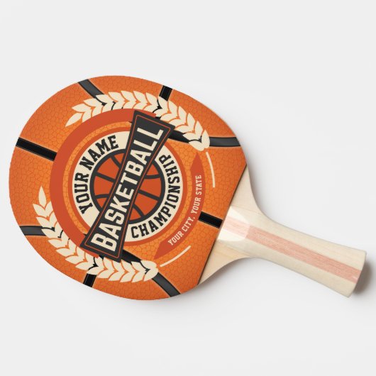 Personalized Basketball Team Player Custom Athlete Tischtennis Schläger (Seitenansicht)