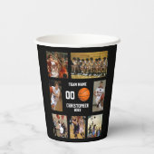 Personalized Basketball Theme Senior Night Party Pappbecher (Rückseite)