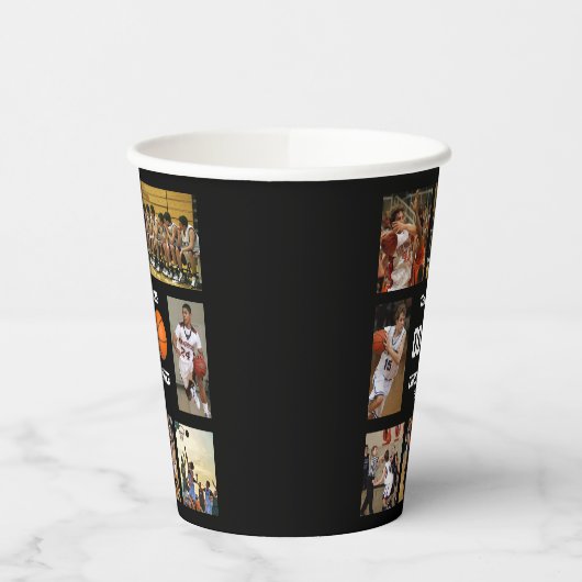 Personalized Basketball Theme Senior Night Party Pappbecher (Links)