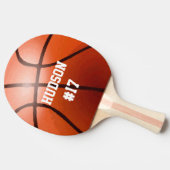 Personalized Basketball Tischtennis Schläger (Seitenansicht)